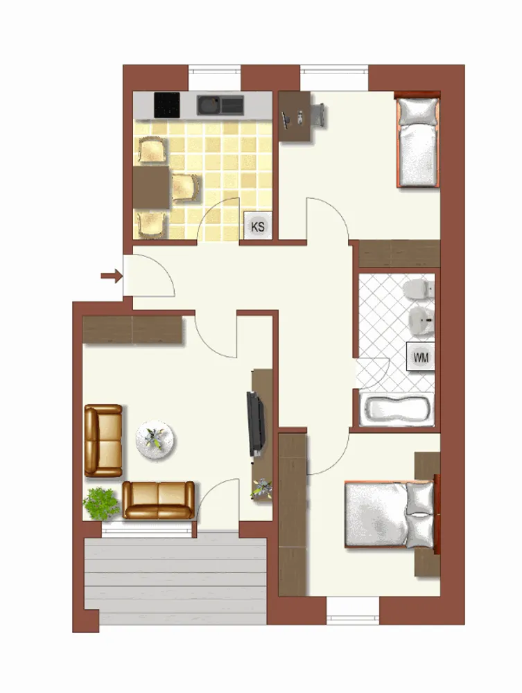 3 Zimmer Wohnung mit 68 m² in Osnabrück – Bild 2