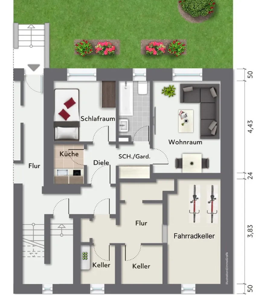 2 Zimmer Wohnung mit 35 m² in Köln – Bild 8