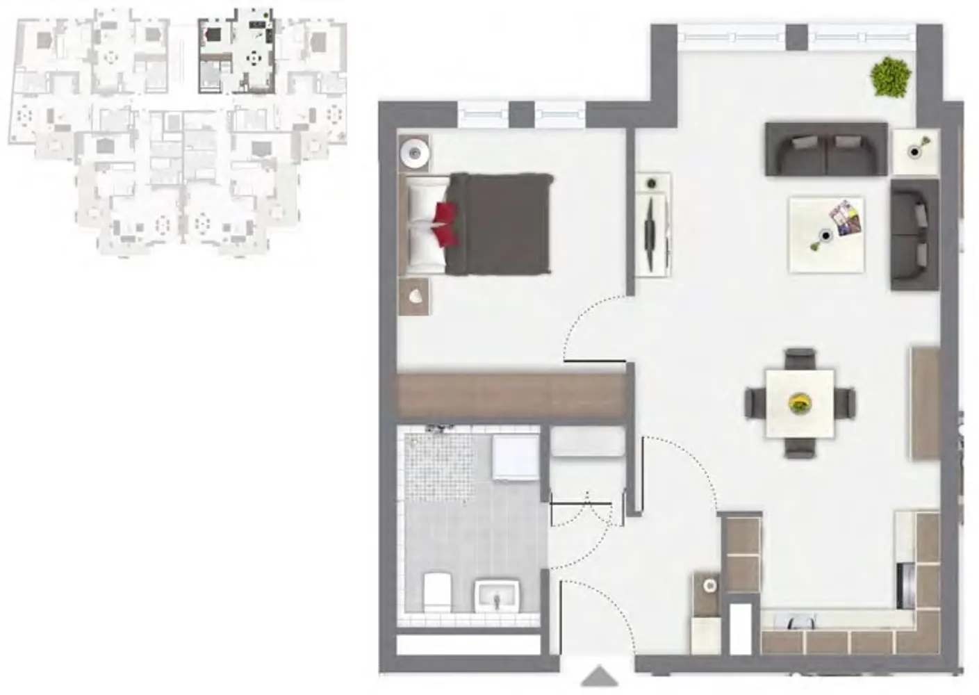 2 room apartment with 50 m² in Bonn – Photo 2