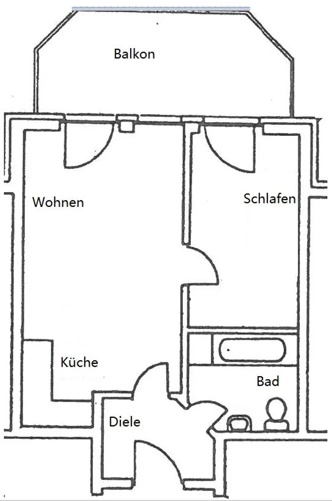 2 Zimmer Wohnung mit 42 m² in Hamburg – Bild 1