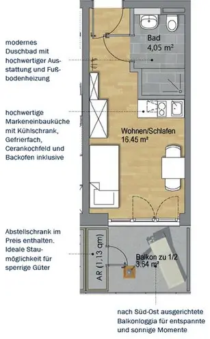 1 Zimmer Wohnung mit 24 m² in Regensburg – Bild 6