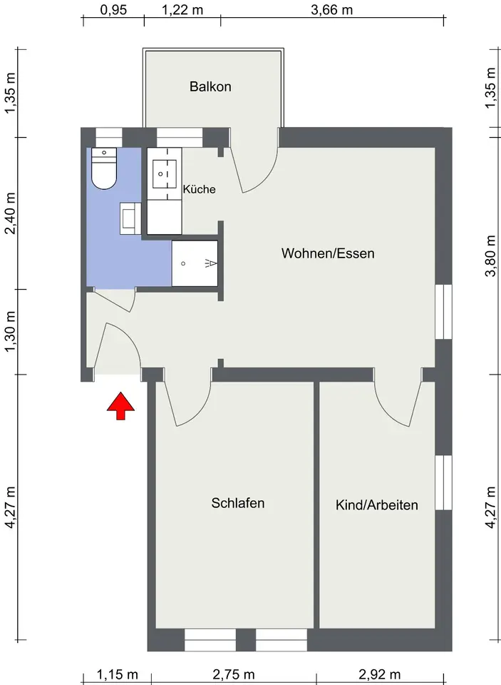 WG-Zimmer mit 45 m² in Grimma – Bild 9