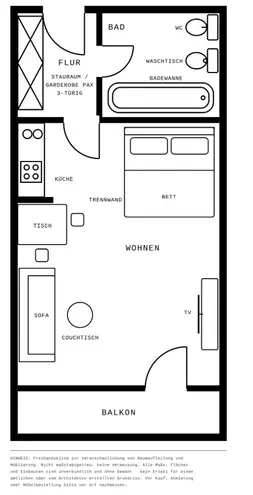 2 Zimmer Wohnung mit 30 m² in München – Bild 9