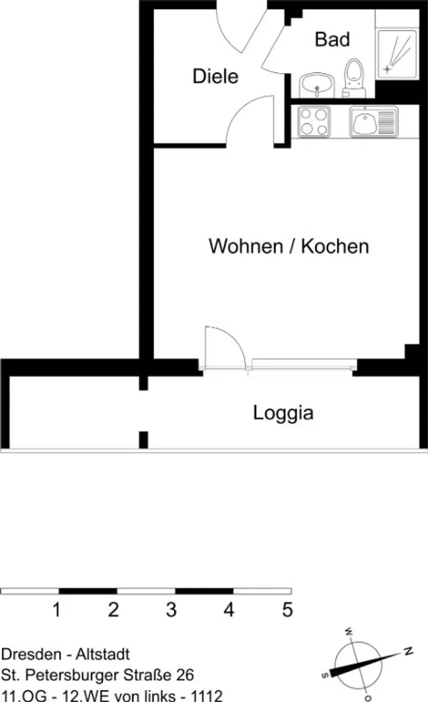 1 Zimmer Wohnung mit 31 m² in Dresden – Bild 11
