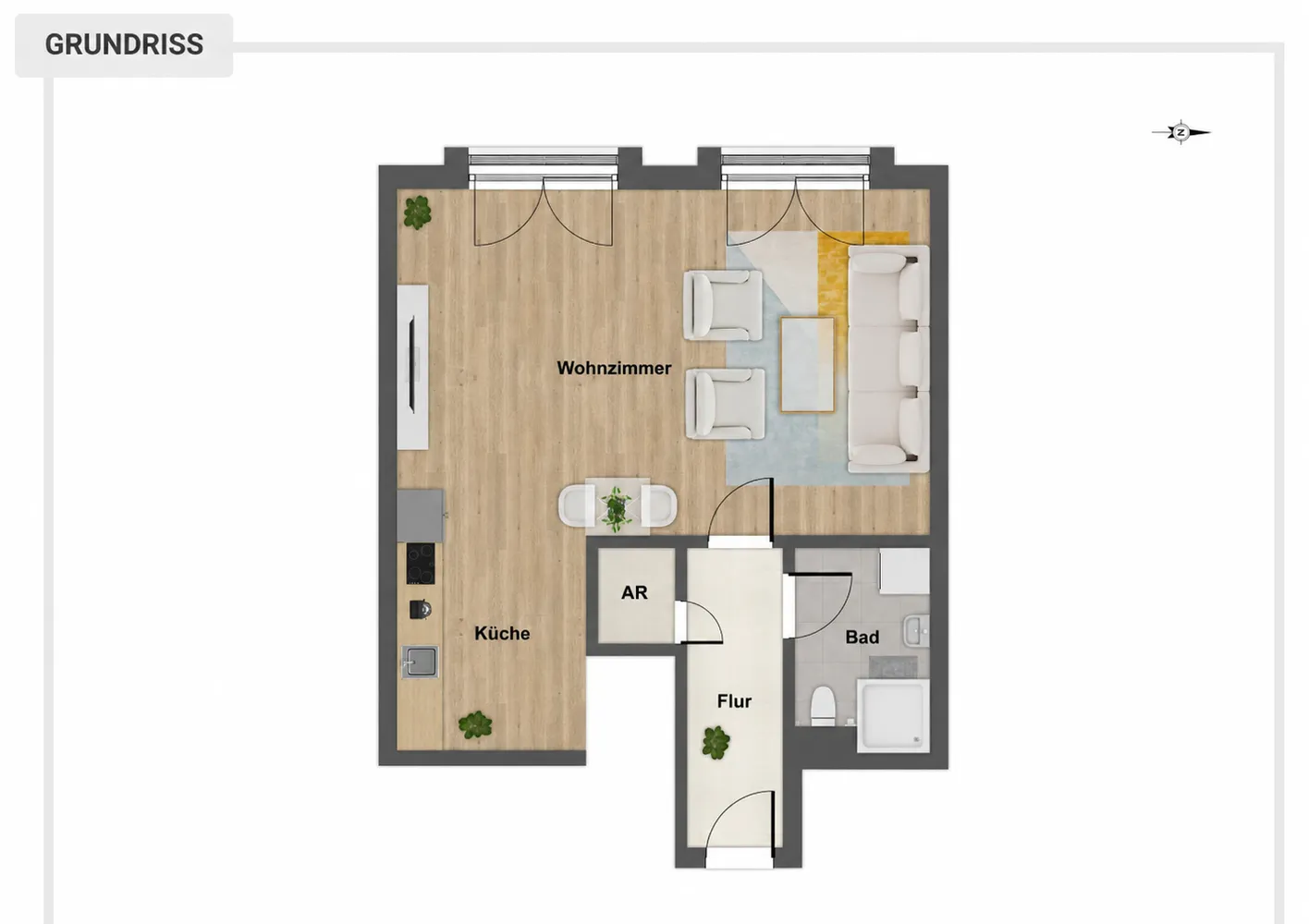 1 Zimmer Wohnung mit 45 m² in Düsseldorf – Bild 12