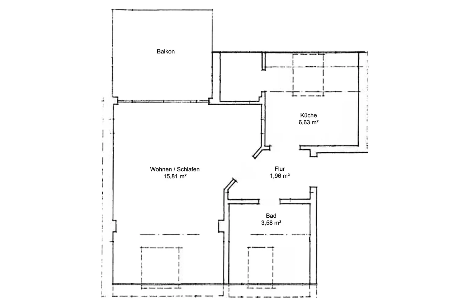 1 Zimmer Wohnung mit 32 m² in Dresden – Bild 1