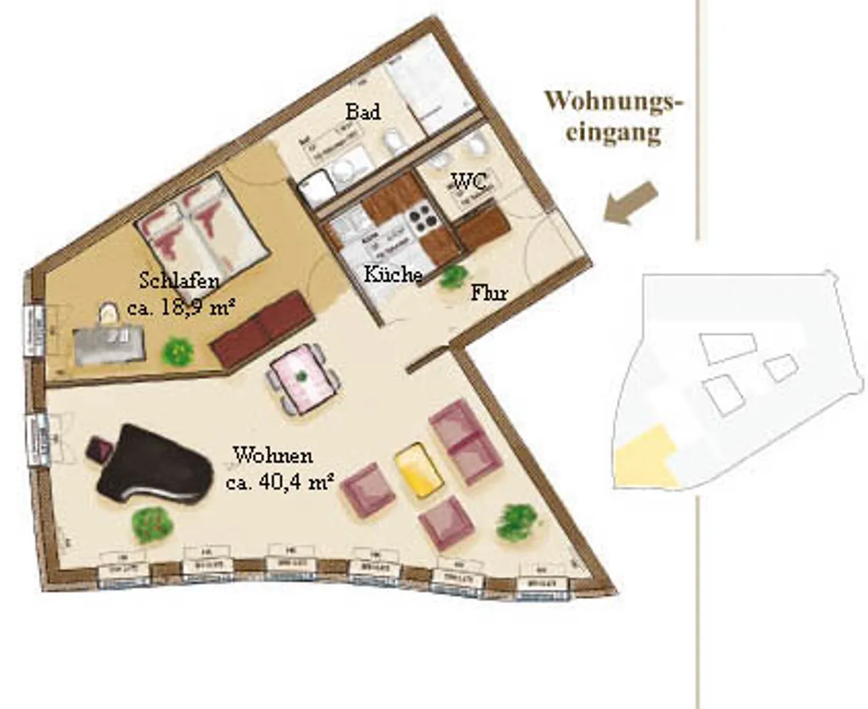 2 Zimmer Wohnung mit 79 m² in Dresden – Bild 2