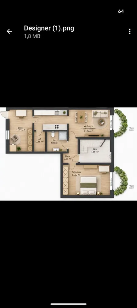 3 Zimmer Wohnung mit 63 m² in Frechen – Bild 1