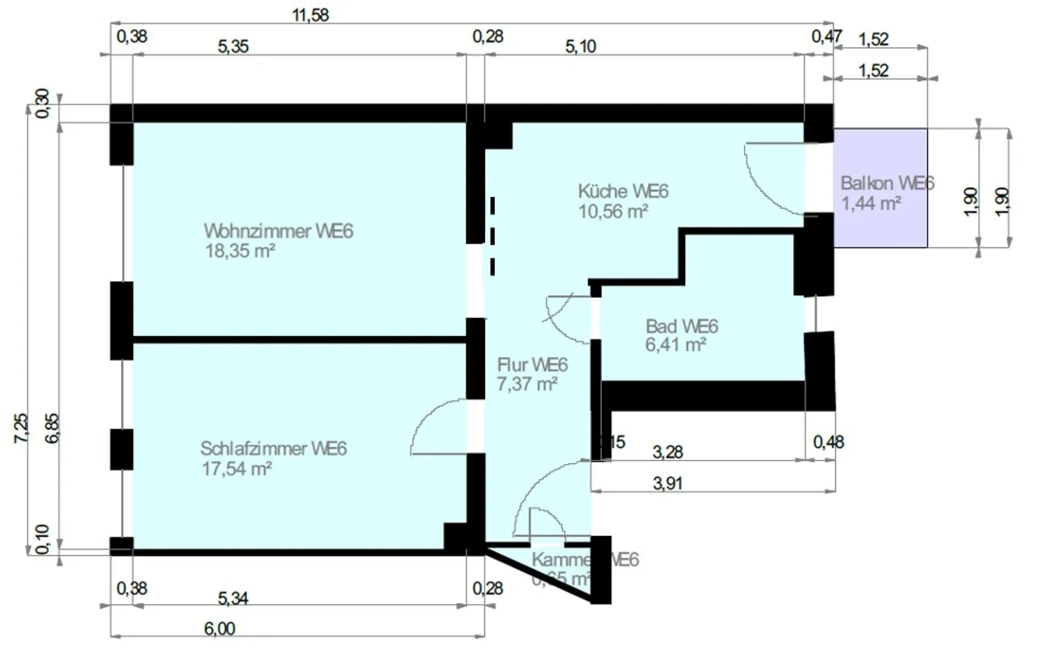 3 Zimmer Wohnung mit 62 m² in Leipzig – Bild 2