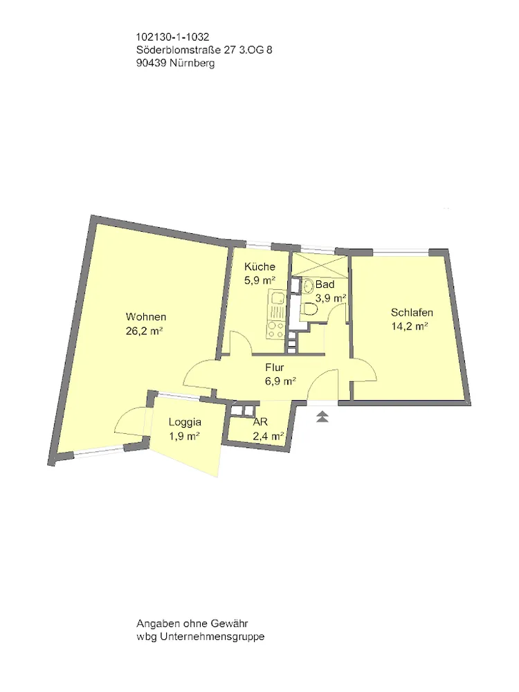 2 Zimmer Wohnung mit 61 m² in Nürnberg – Bild 9