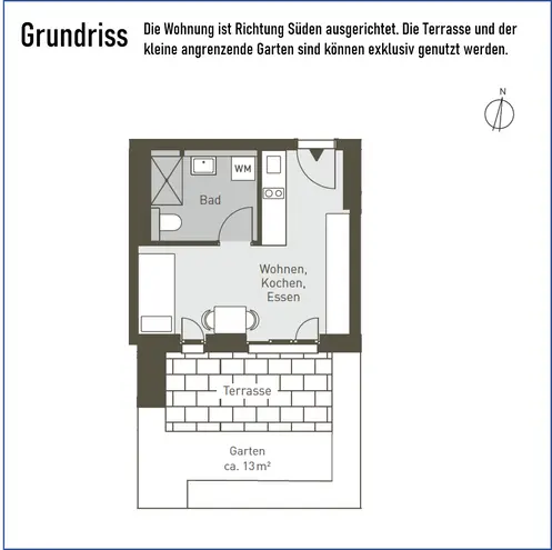 1 Zimmer Wohnung mit 29 m² in Frankfurt am Main – Bild 2