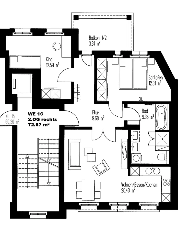 3 Zimmer Wohnung mit 73 m² in Leipzig – Bild 4