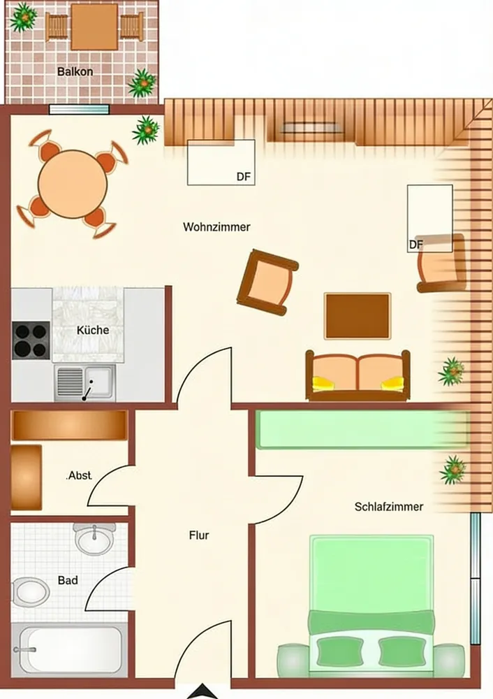 2 Zimmer Wohnung mit 52 m² in Bitterfeld-Wolfen – Bild 12