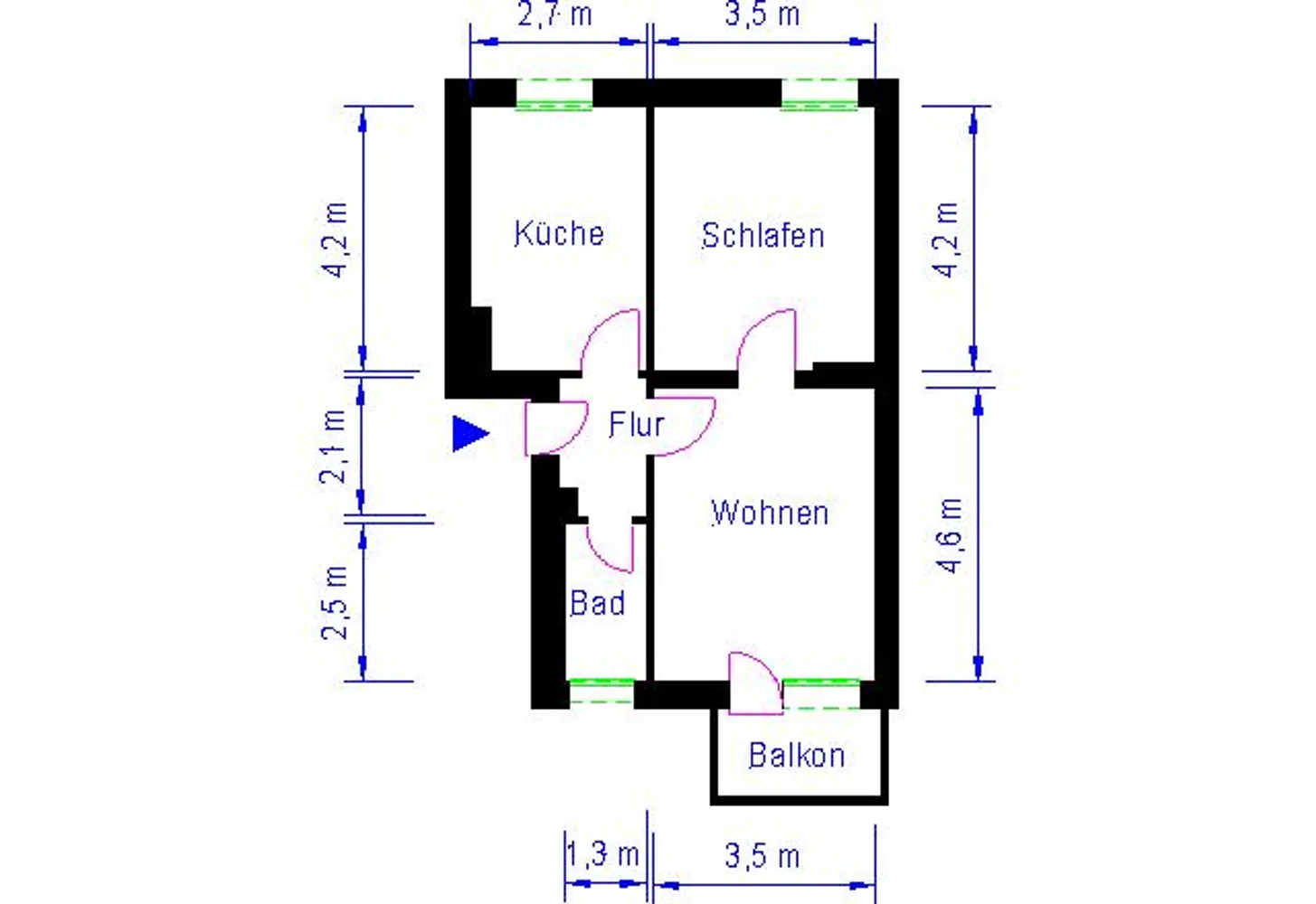 2 room apartment with 49 m² in Magdeburg – Photo 5