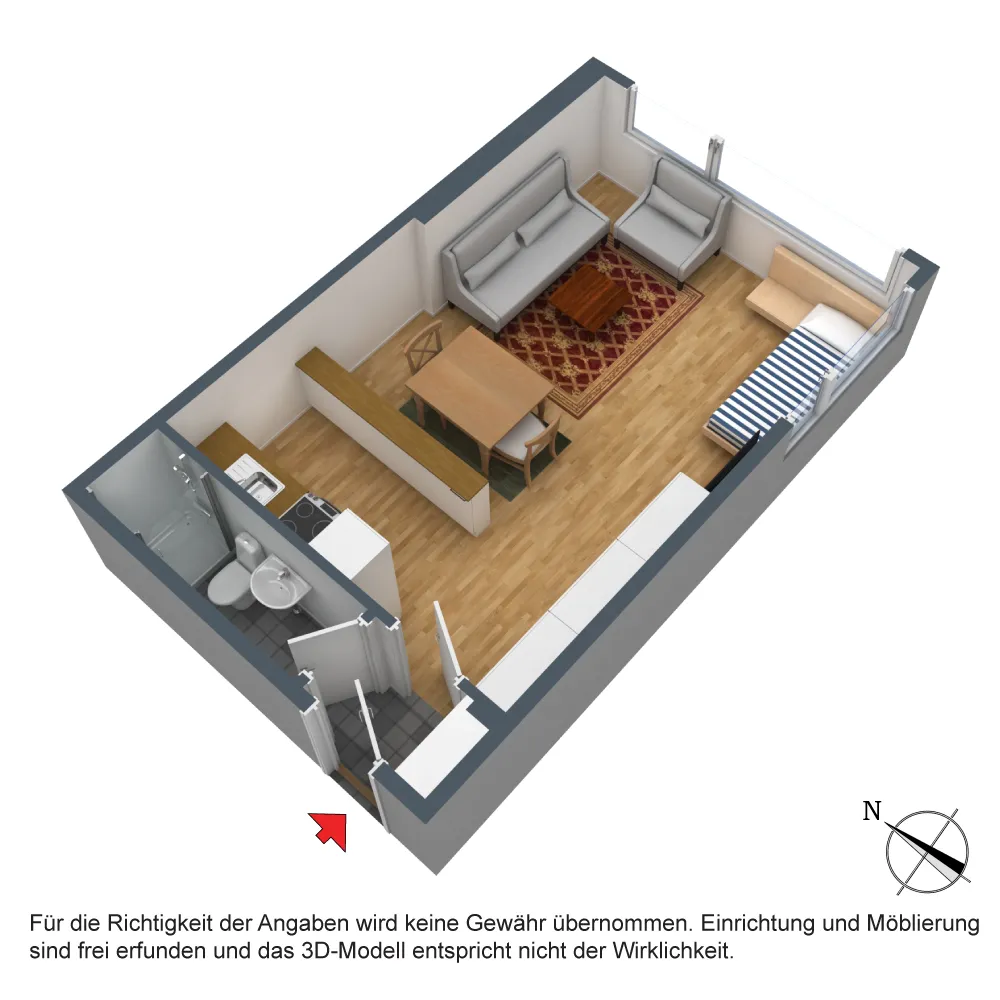 1 Zimmer Wohnung mit 32 m² in Stuttgart – Bild 11