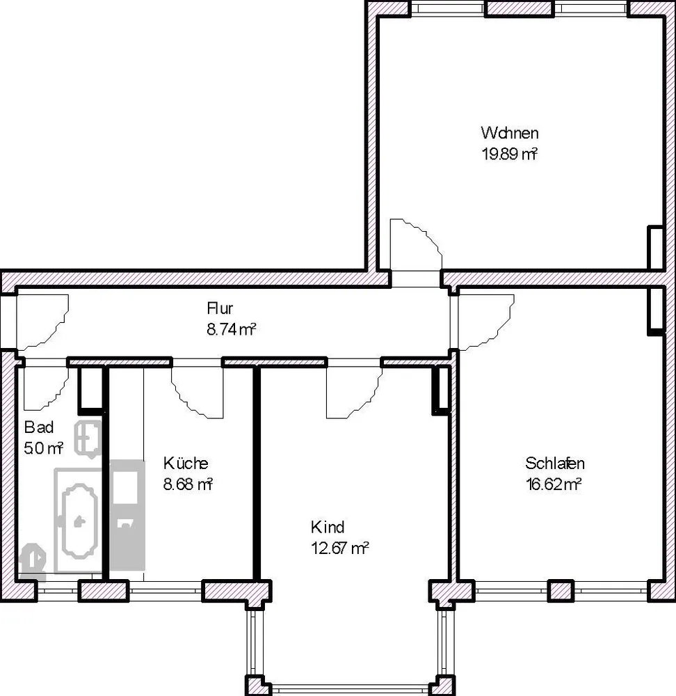 3 room apartment with 72 m² in Magdeburg – Photo 2