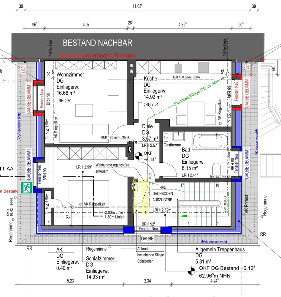 2 room apartment with 60 m² in Cologne – Photo 5
