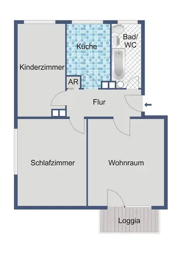 3 Zimmer Wohnung mit 60 m² in Wiesbaden – Bild 5