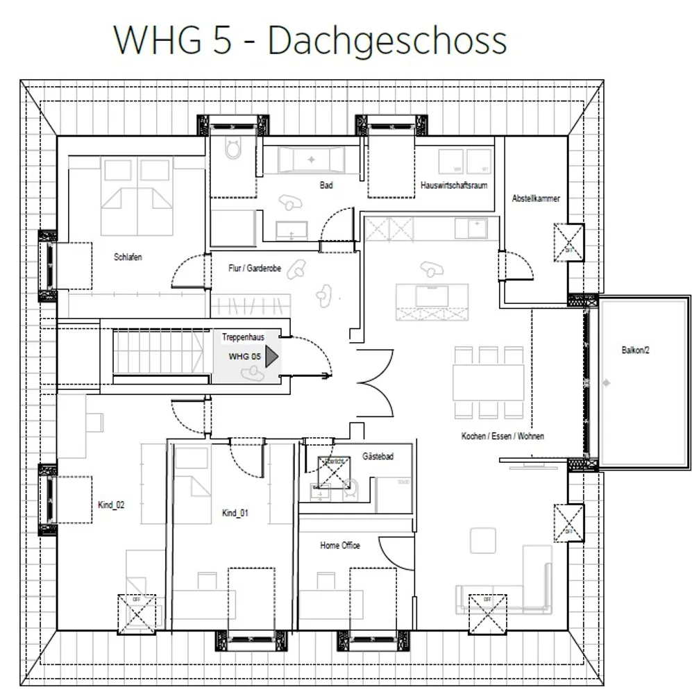 5 Zimmer Wohnung mit 126 m² in München – Bild 4