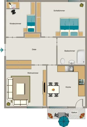 4 Zimmer Wohnung mit 71 m² in Gelsenkirchen – Bild 5
