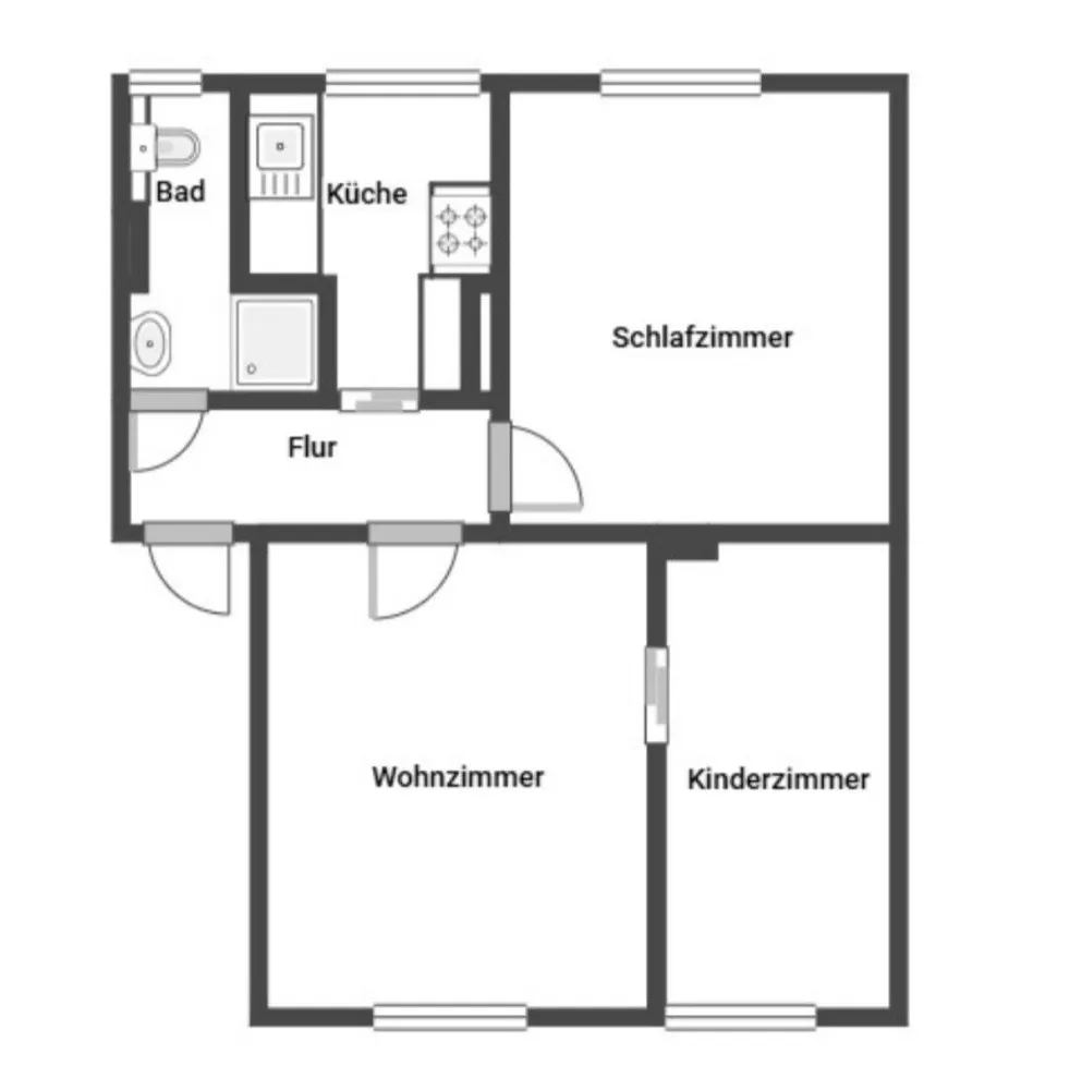3 Zimmer Wohnung mit 47 m² in Rostock – Bild 7