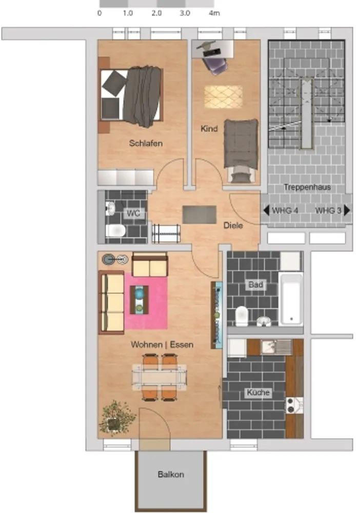 3 Zimmer Wohnung mit 76 m² in Dresden – Bild 2