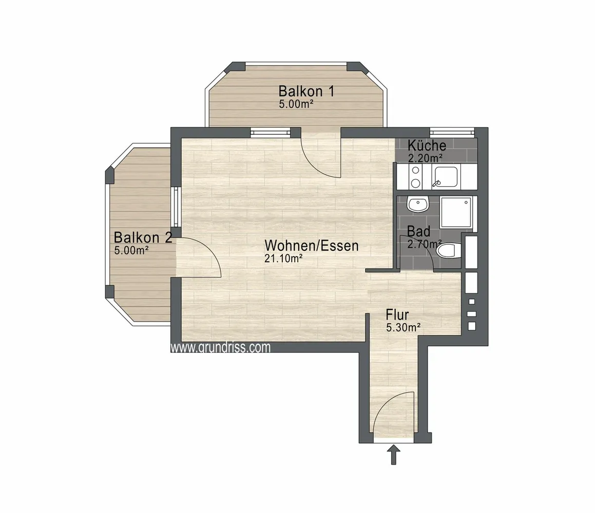 1 Zimmer Wohnung mit 36 m² in München – Bild 10