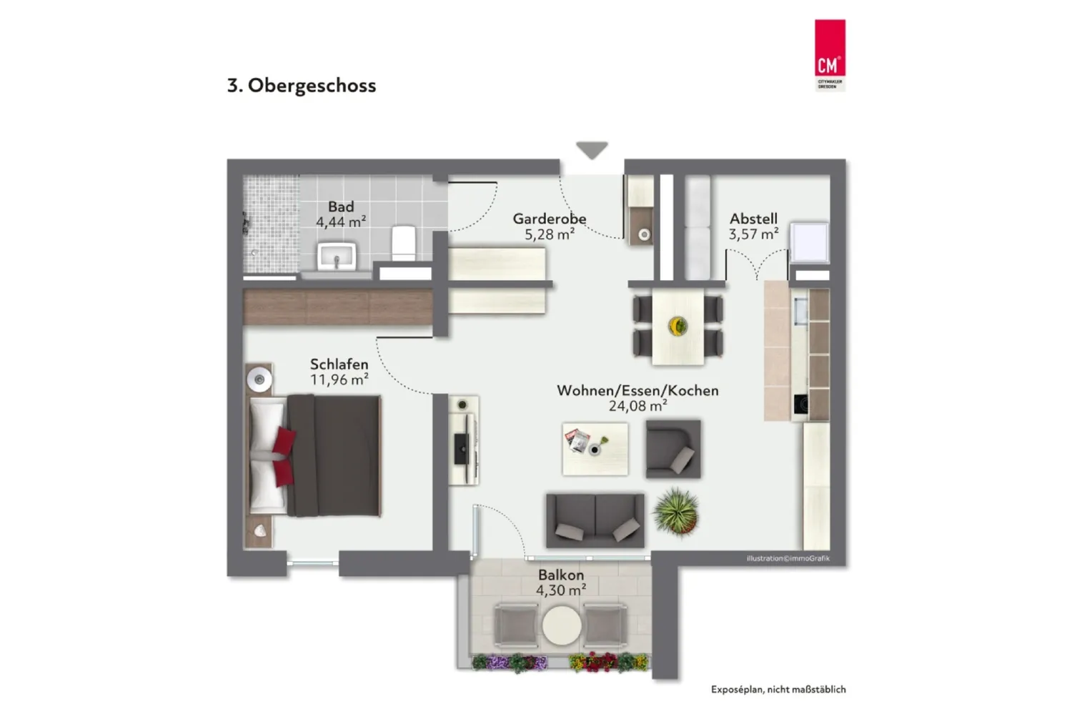 2 room apartment with 52 m² in Dresden – Photo 7