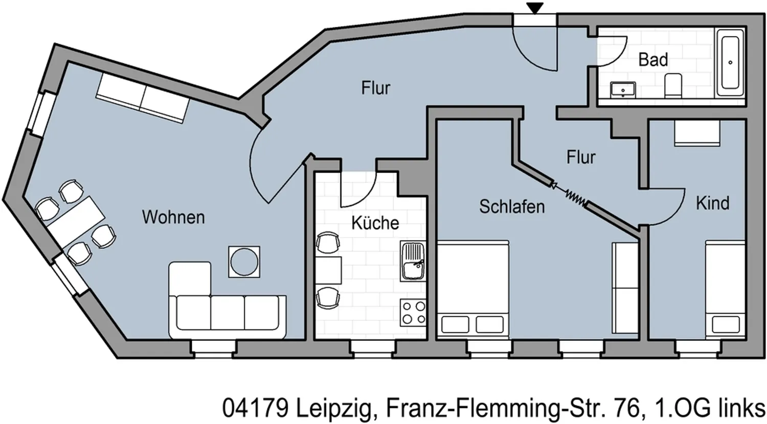3 Zimmer Wohnung mit 83 m² in Leipzig – Bild 1