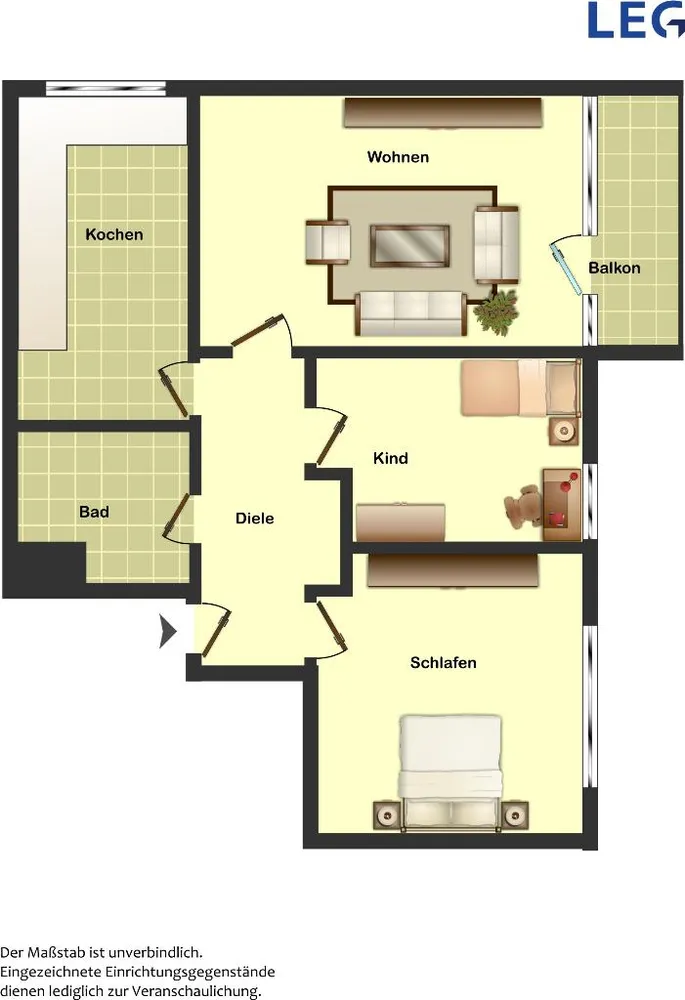 4 Zimmer Wohnung mit 77 m² in Hamm – Bild 2