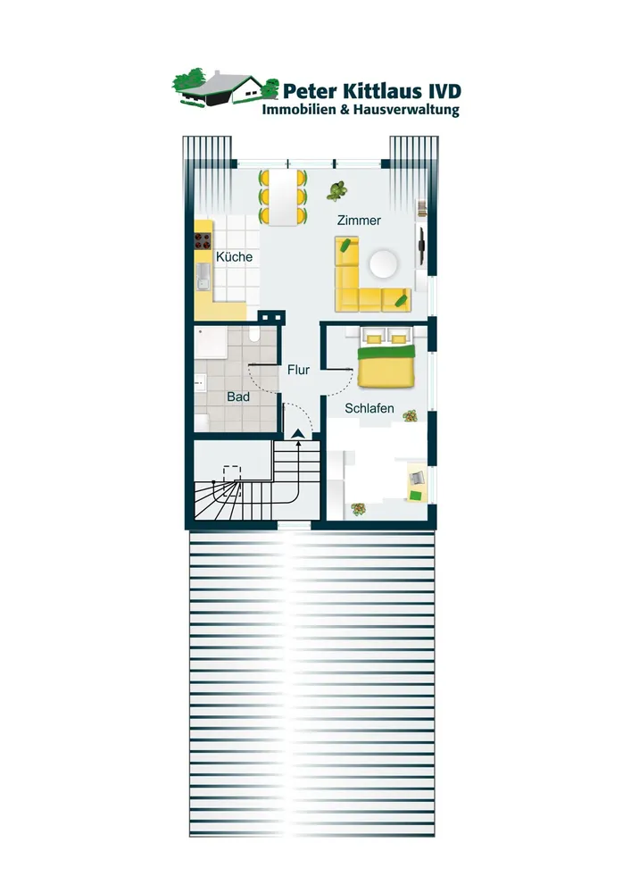 2 Zimmer Wohnung mit 55 m² in Hennef – Bild 2
