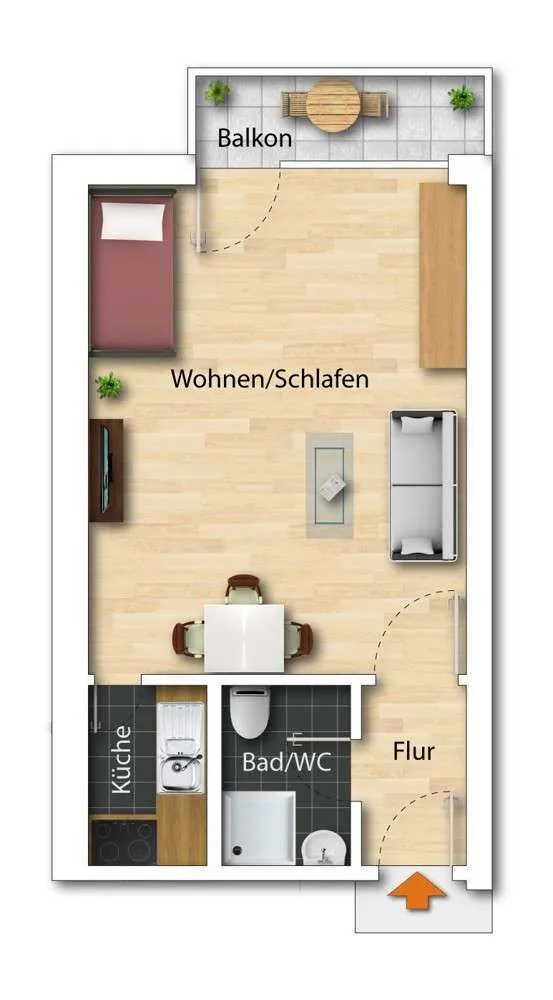 1 Zimmer Wohnung mit 40 m² in Frankfurt am Main – Bild 10