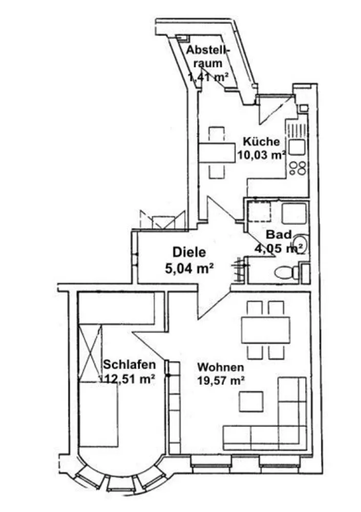 2 Zimmer Wohnung mit 53 m² in Chemnitz – Bild 7
