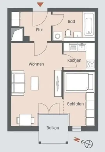2 Zimmer Wohnung mit 41 m² in München – Bild 7