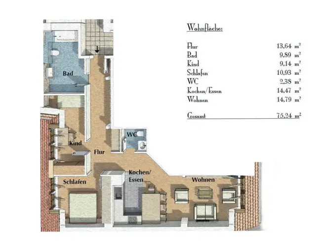 3 Zimmer Wohnung mit 75 m² in Halle (Saale) – Bild 4