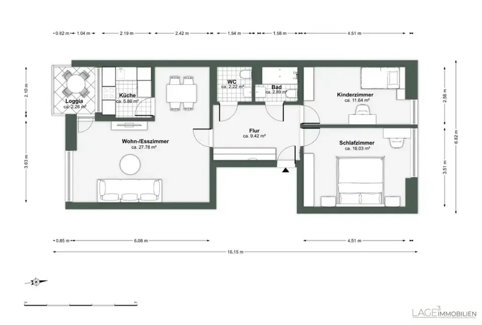 3 Zimmer Wohnung mit 79 m² in Neuss – Bild 5