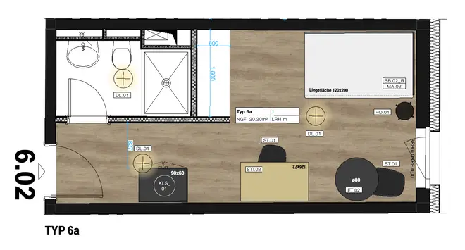 1 Zimmer Wohnung mit 20 m² in Berlin – Bild 6