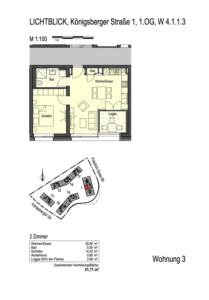 2 Zimmer Wohnung mit 52 m² in Würzburg – Bild 5