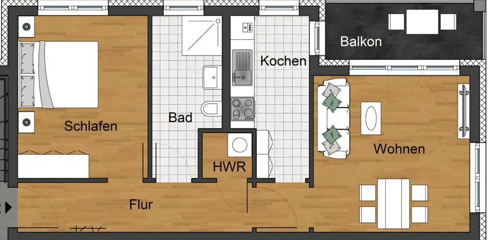 2 Zimmer Wohnung mit 56 m² in Wolfenbüttel – Bild 5