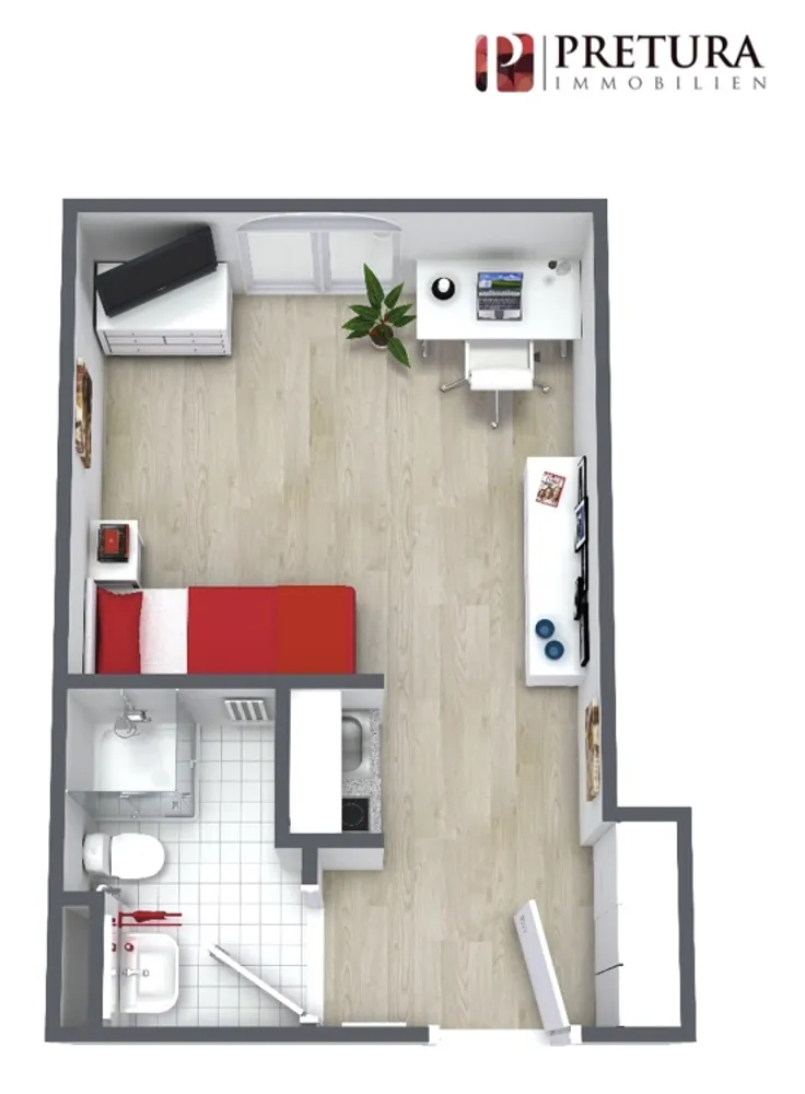 1 Zimmer Wohnung mit 21 m² in Mannheim – Bild 5