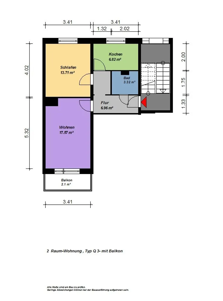 2 Zimmer Wohnung mit 48 m² in Neubrandenburg – Bild 3