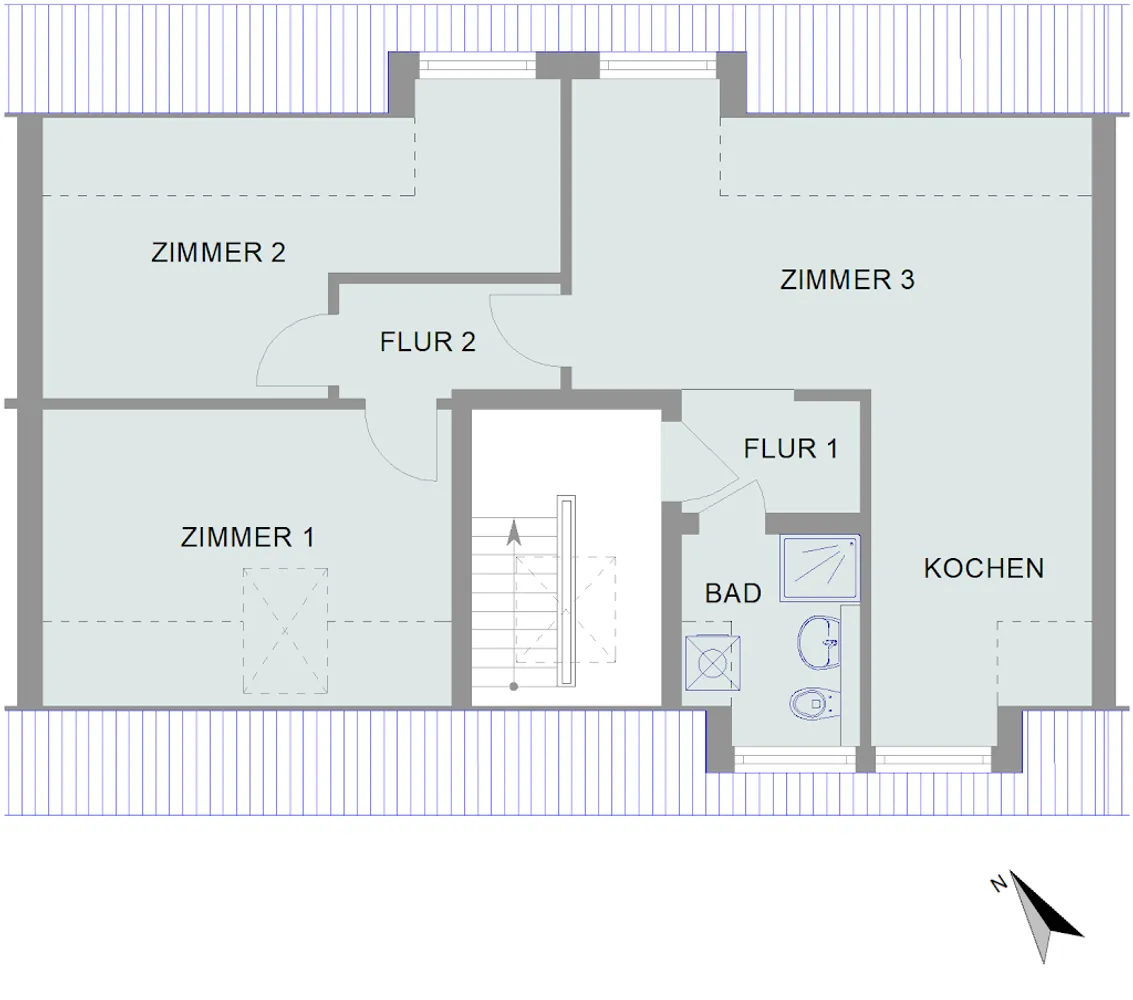 3 Zimmer Wohnung mit 62 m² in Bremen – Bild 2