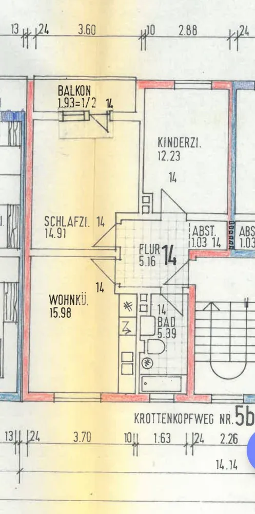 2 Zimmer Wohnung mit 56 m² in Augsburg – Bild 2