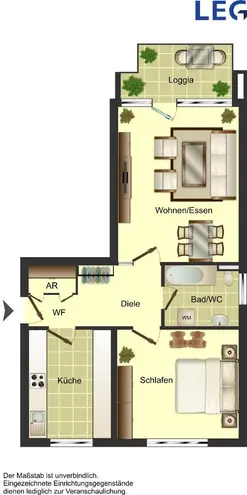 2 Zimmer Wohnung mit 60 m² in Düsseldorf – Bild 4