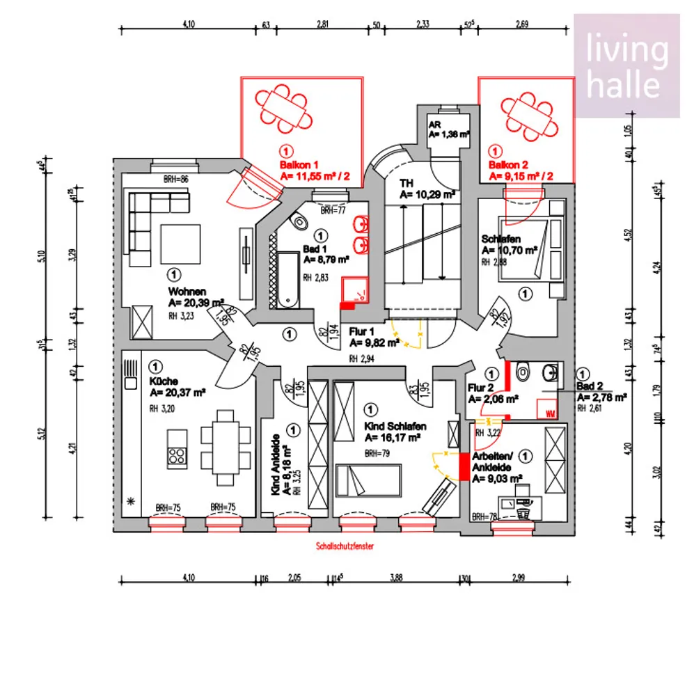 5 Zimmer Wohnung mit 121 m² in Halle (Saale) – Bild 11