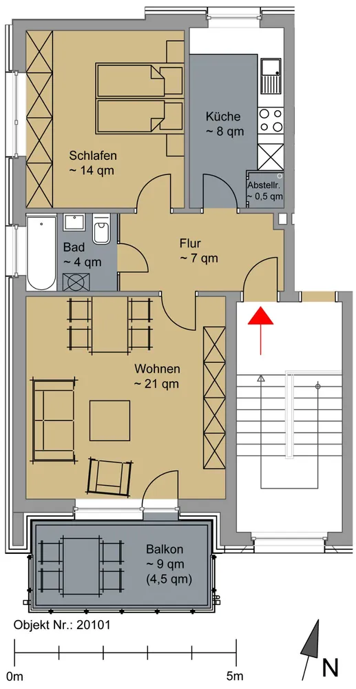 2 Zimmer Wohnung mit 59 m² in Norderstedt – Bild 12