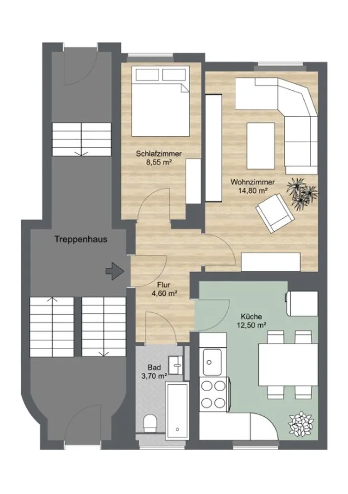 2 room apartment with 43 m² in Riesa – Photo 3