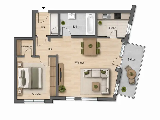 2 Zimmer Wohnung mit 60 m² in Berlin – Bild 1