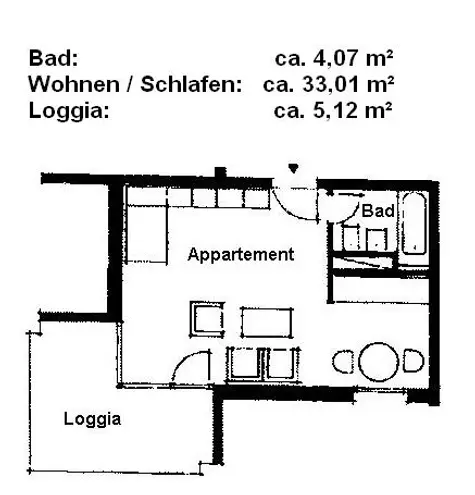 1 Zimmer Wohnung mit 42 m² in Chemnitz – Bild 2