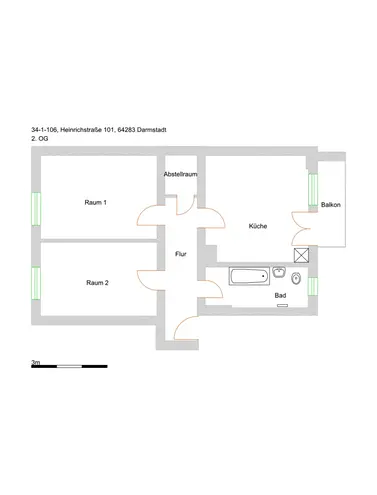 2 Zimmer Wohnung mit 64 m² in Darmstadt – Bild 9